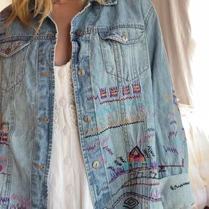Embroidered denim jacket